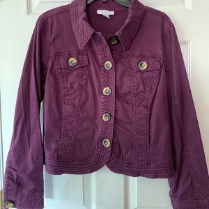 Plum Dress Barn Jean Jacket XL